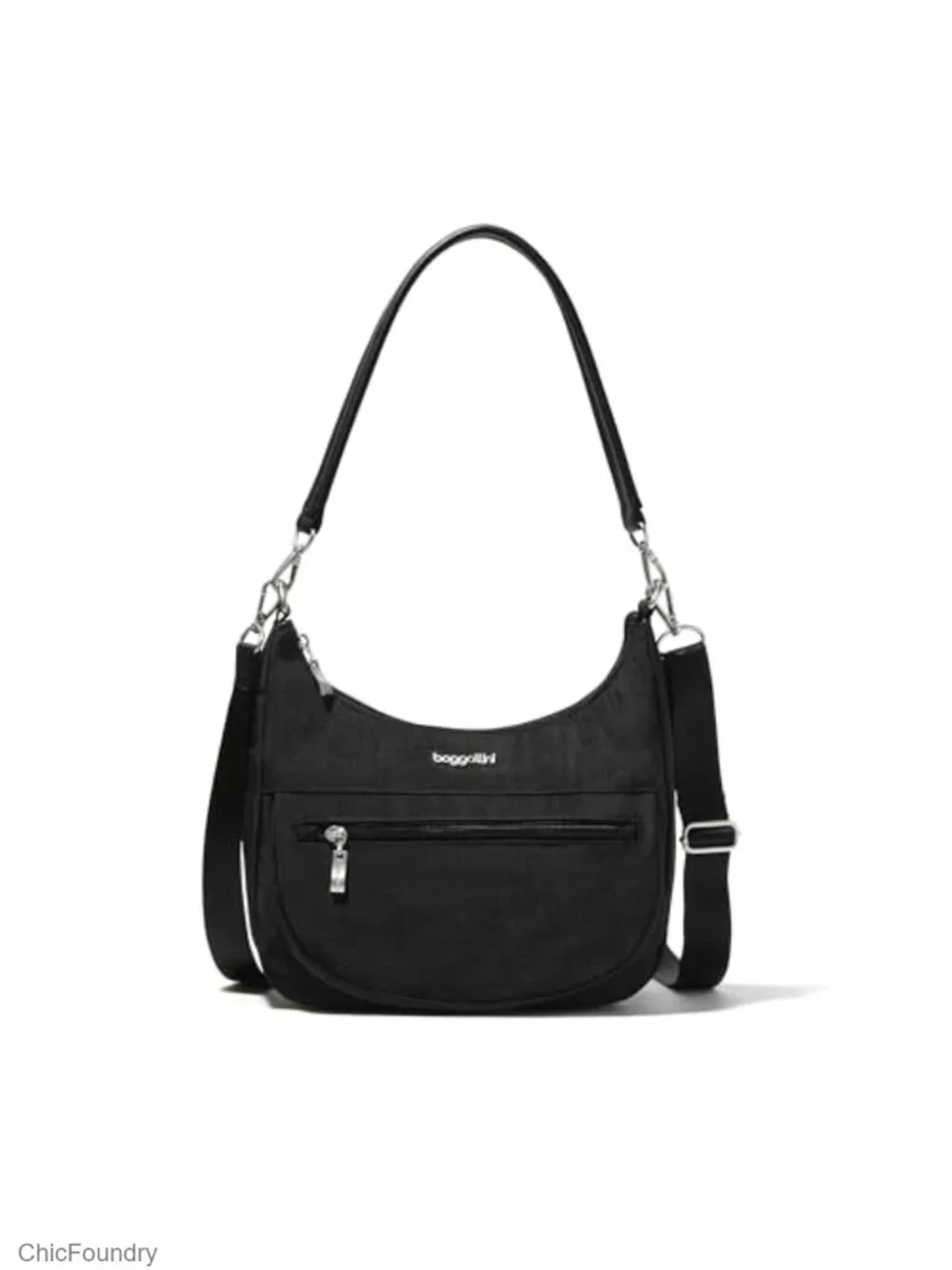 Water-Resistant Nylon Crossbody Convertible Shoulder Bag with Removable Straps